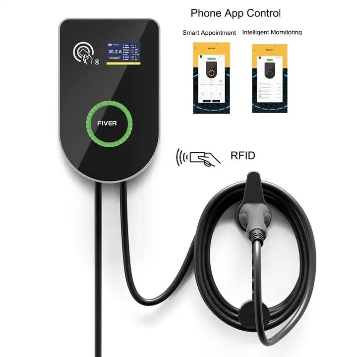 borne de recharge 32A EV OCPP 1.6 Smart Wallbox 22KW avec communication Wifi 4G
