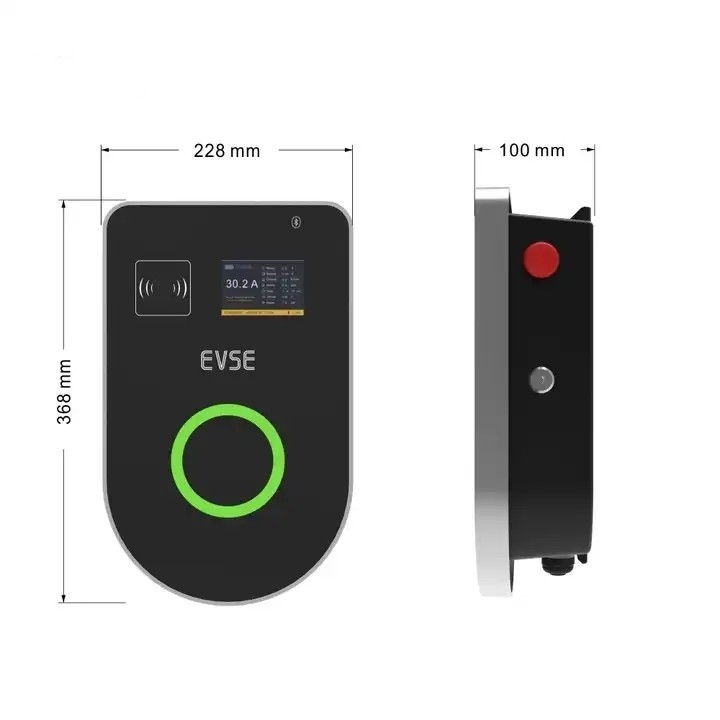borne de recharge 32A EV OCPP 1.6 Smart Wallbox 22KW avec communication Wifi 4G