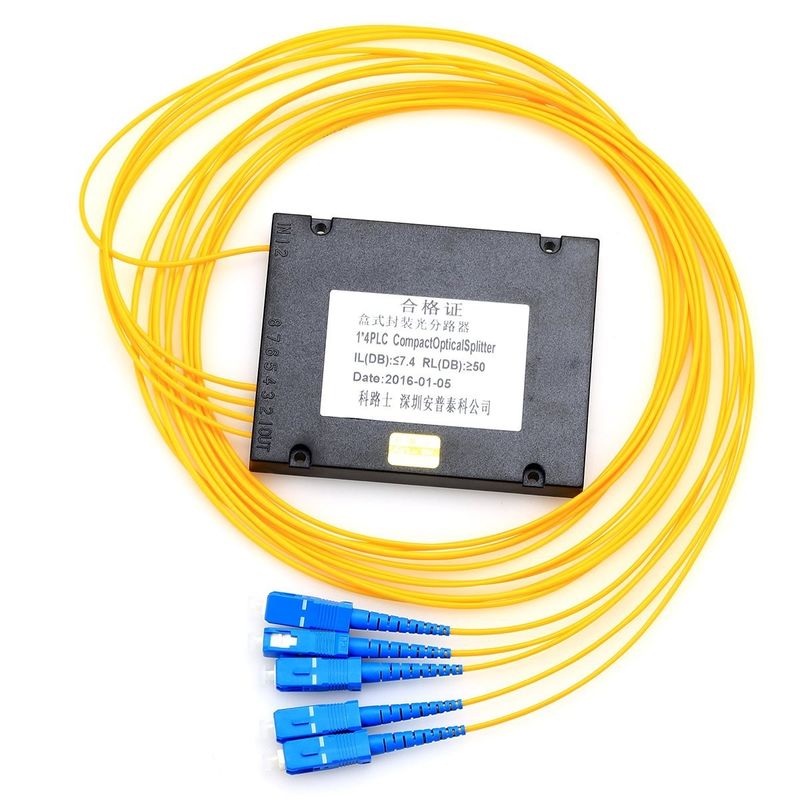 ABS de fibre optique du diviseur 1x8 de PLC de FTTB FTTH SC/UPC en forme de boîte