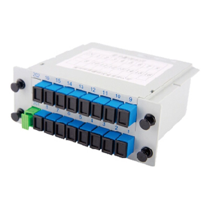 La longueur optique de mode unitaire du diviseur 1x16 DIN 1X16-PLC de PLC de fibre de SC/APC a adapté aux besoins du client