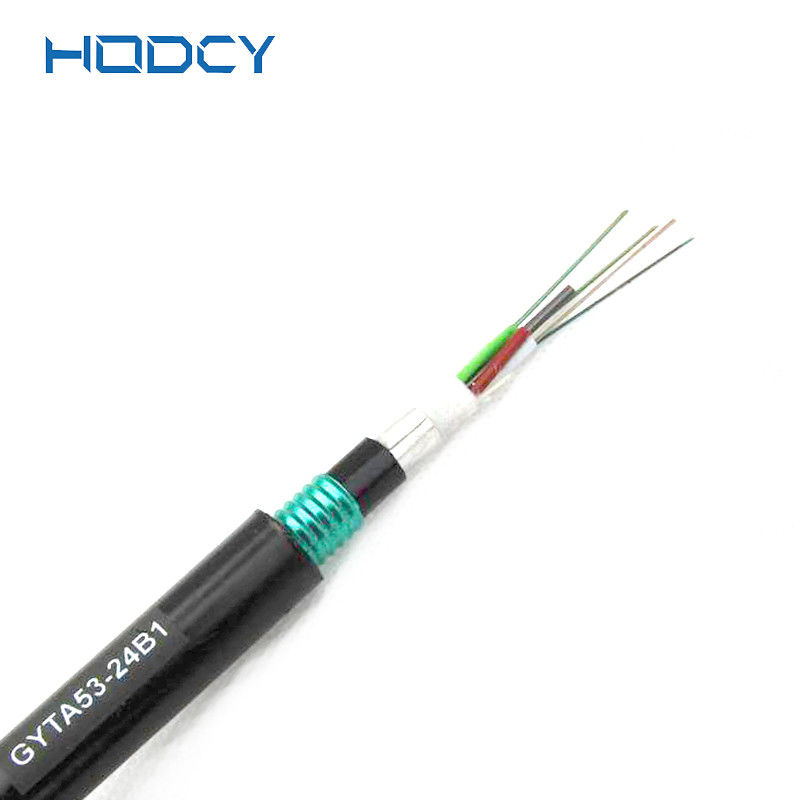 câble optique blindé 2-288cores de fibre de mode unitaire de 250μm GYTA53 G652D