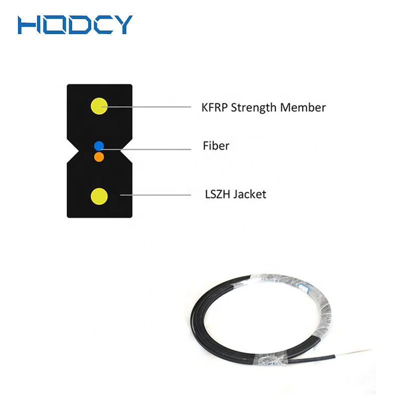 Corde de correction extérieure de câble d'interface de FTTH, câble optique autosuffisant aérien de fibre