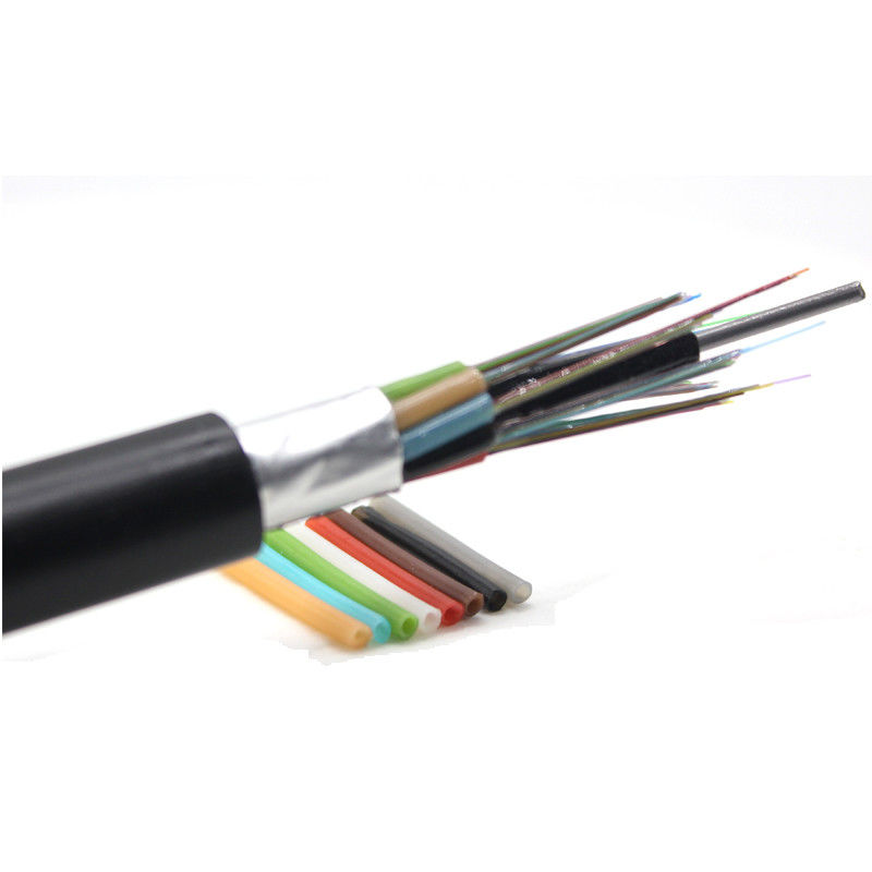 Câble optique blindé de fibre de mode unitaire de noyau de GYTA 12 avec la veste de PE