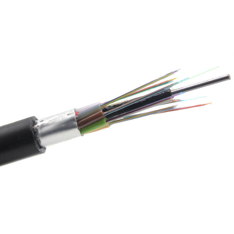 Câble optique blindé de fibre de mode unitaire de noyau de GYTA 12 avec la veste de PE