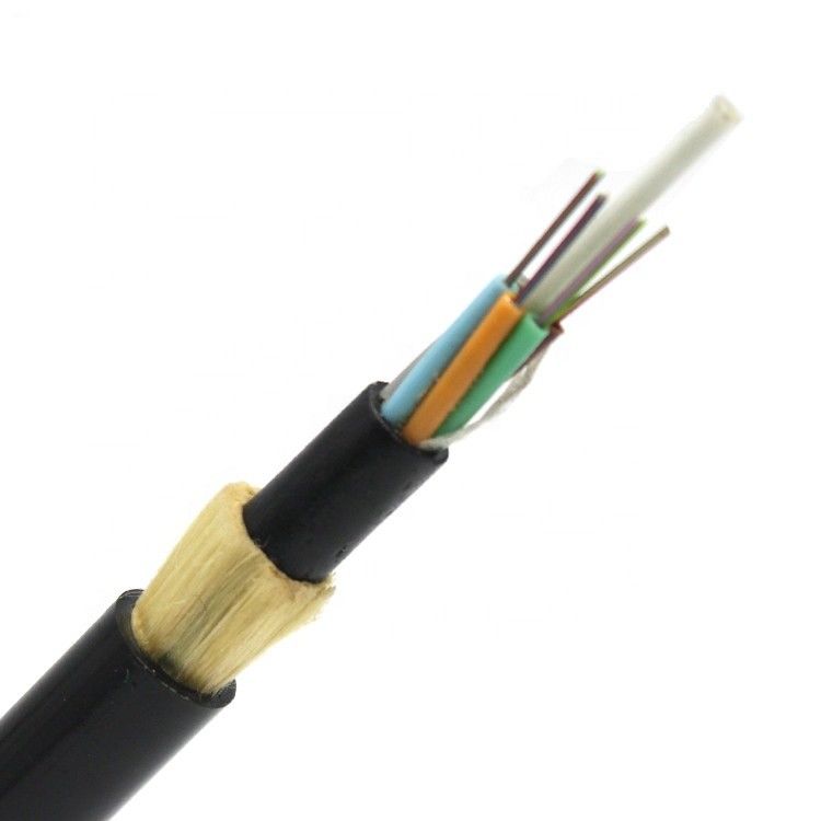 Le câble optique aérien direct 24 de fibre de la méthode ADSS de conduit de GYTS creusent étanche à l'humidité