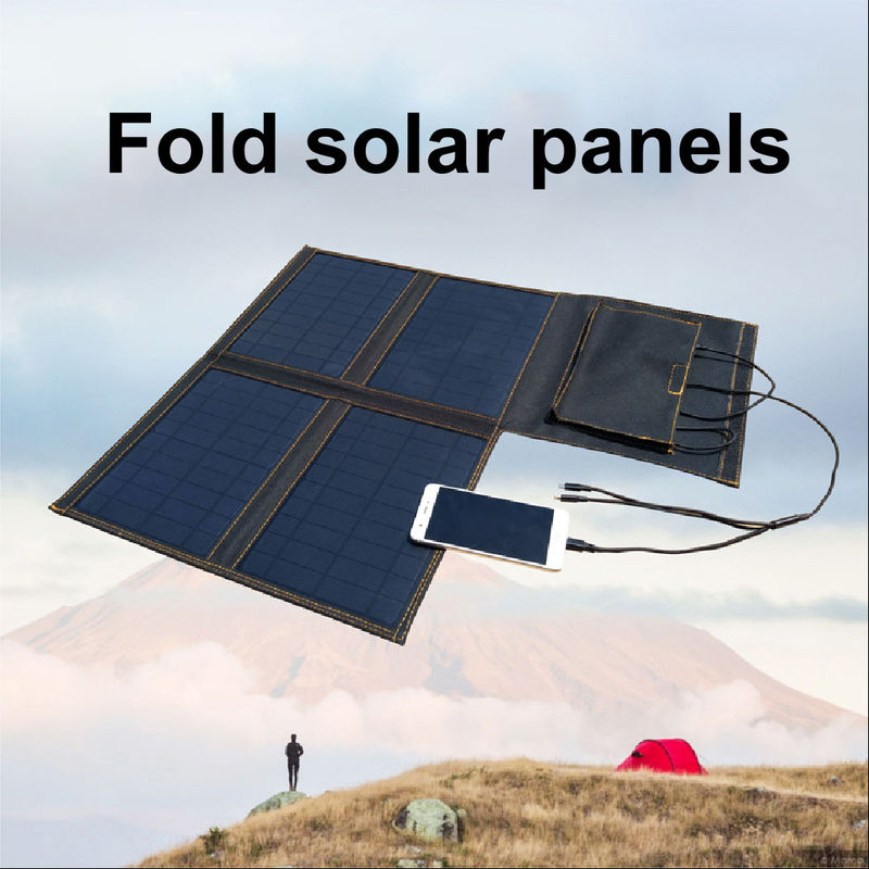 Remplissage extérieur campant du panneau solaire 5V de petit pliage imperméable portatif de 28W 24W