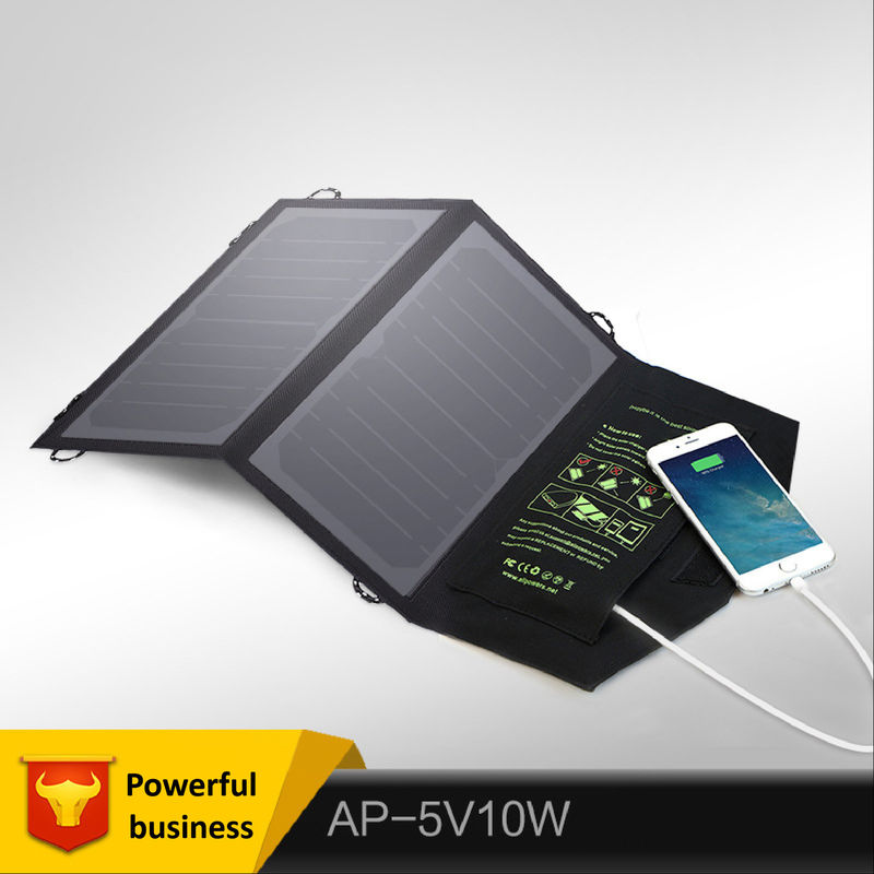 Chargeur solaire se pliant extérieur 5V portatif 10W 300g de téléphone portable de panneau de picovolte
