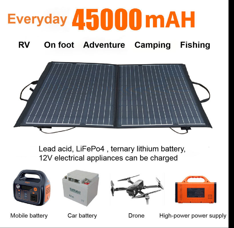 Double 100w 5V 2.1A USB pliage 2 portatif de picovolte de panneau du chargeur solaire imperméable