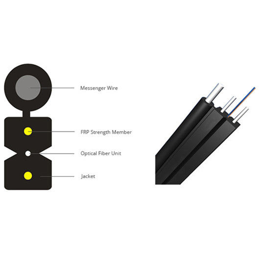 Corde de correction de câble optique de fibre de baisse de Sc UPC FTTH G657A2 autosuffisant