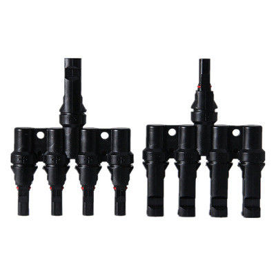 Connecteur de panneau solaire de branche du cable connecteur masculin et femelle 30A 1000V MC4 T