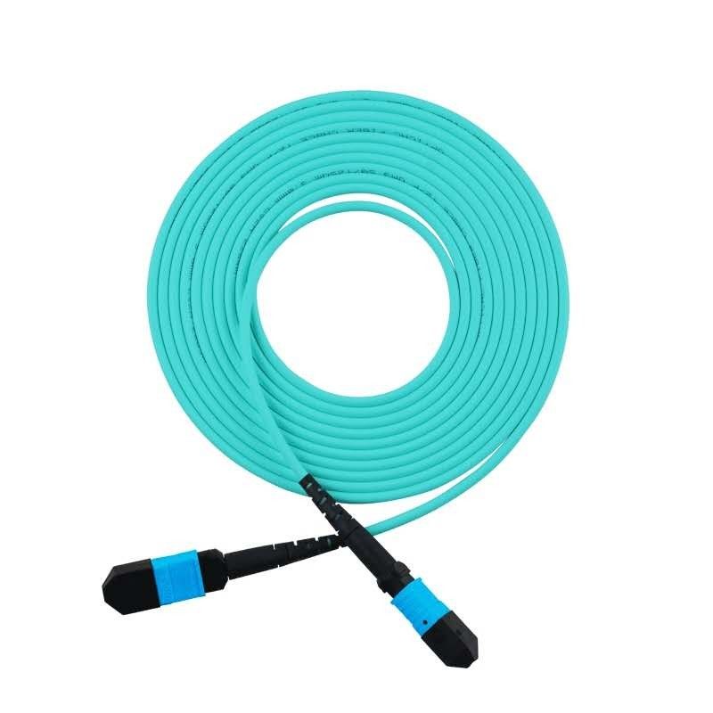 12 le tresse optique femelle de corde de correction de fibre des fibres MPO câblent 0.9mm 2.0mm 3.0mm