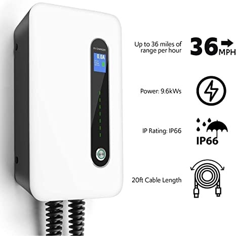 240V 9.6kW 40 station portative de chargeur du niveau 2 EV d'ampère avec la prise