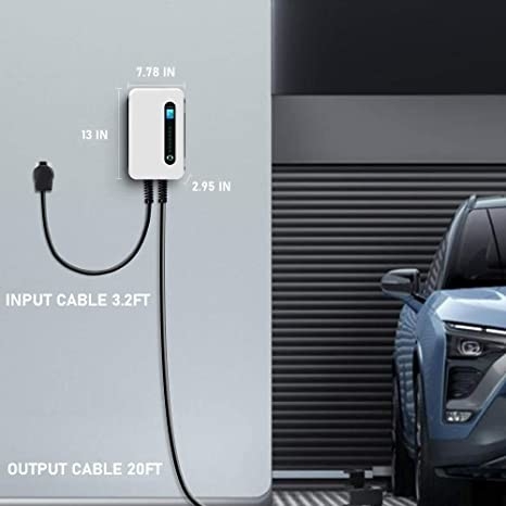 240V 9.6kW 40 station portative de chargeur du niveau 2 EV d'ampère avec la prise