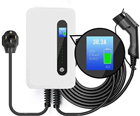 240V 9.6kW 40 station portative de chargeur du niveau 2 EV d'ampère avec la prise