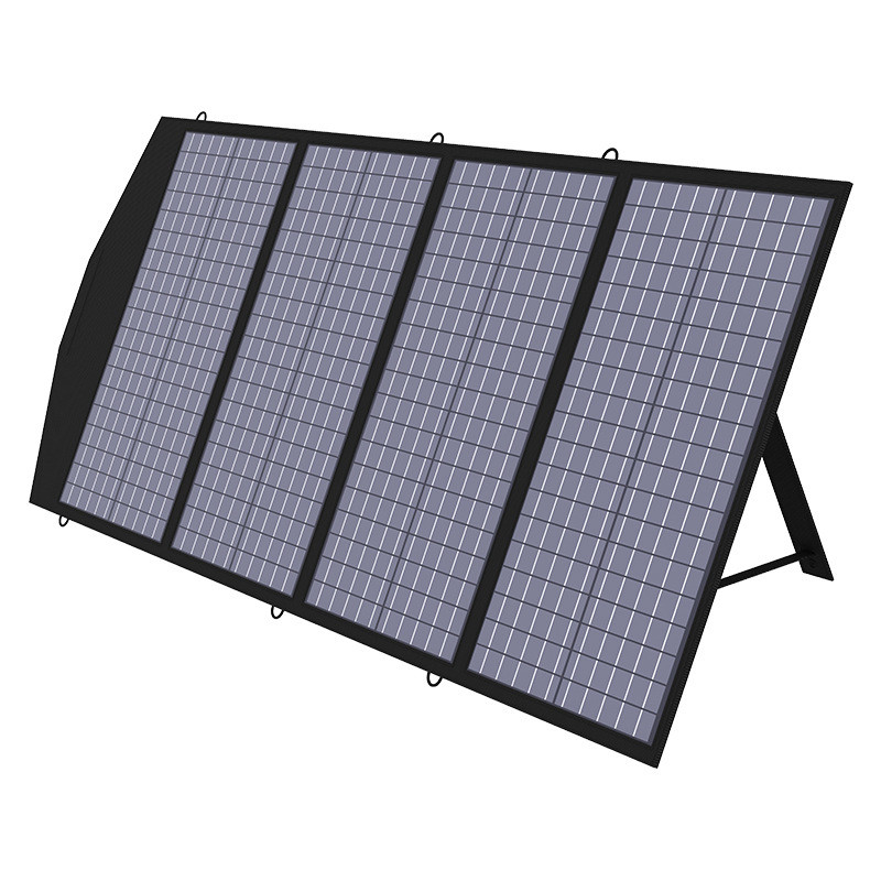 Fois pliables portatifs du panneau solaire 4 du système 18VDC à énergie solaire avec la batterie de l'énergie 200W solaire