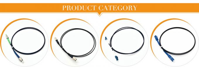 62.5/125 corde de correction optique unimodale de fibre du câble d'interface de Lszh 2core Ftth